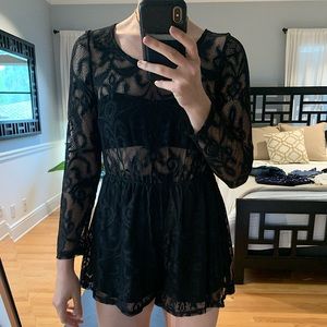 Market Miami Boutique - Black Lace Romper